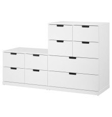 Komoda 10 szuflad, biały NORDLI 292.480.10