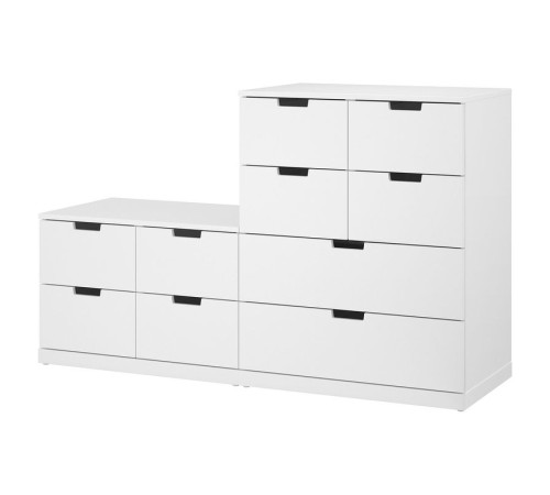 Komoda 10 szuflad, biały NORDLI 292.480.10