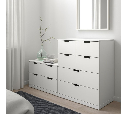 Komoda 10 szuflad, biały NORDLI 292.480.10