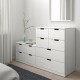 Komoda 10 szuflad, biały NORDLI 292.480.10