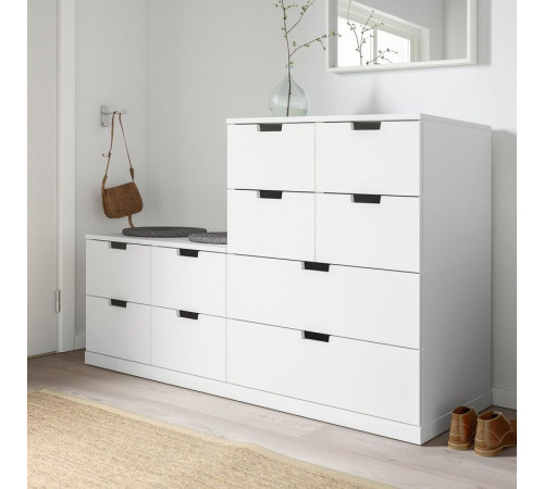Komoda 10 szuflad, biały NORDLI 292.480.10
