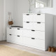 Komoda 10 szuflad, biały NORDLI 292.480.10