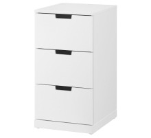 Комод, 3 ящика, белый NORDLI 392.398.35