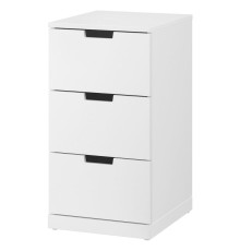 Комод, 3 ящика, белый NORDLI 392.398.35