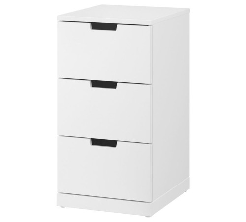 Komoda, 3 szuflady, biały NORDLI 392.398.35