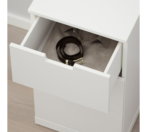 Komoda, 3 szuflady, biały NORDLI 392.398.35