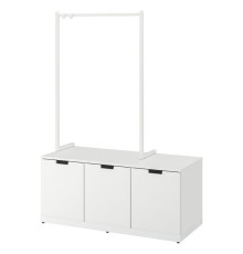 Комод, 3 ящика, белый NORDLI 392.951.38