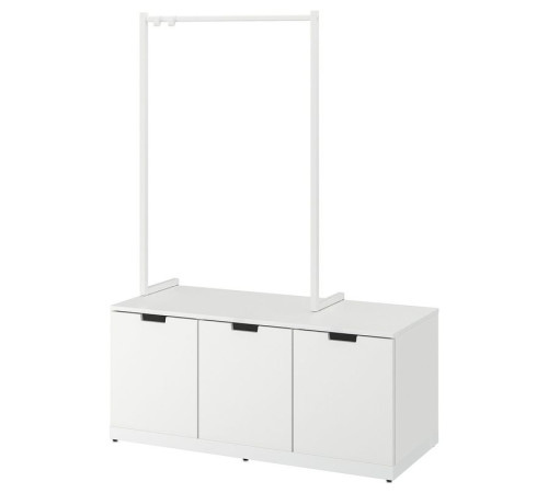 Komoda, 3 szuflady, biały NORDLI 392.951.38