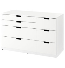 Комод, 7 ящиков, белый NORDLI 393.368.84