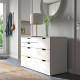 Komoda, 7 szuflad, biały NORDLI 393.368.84