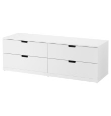 Комод, 4 ящика, белый NORDLI 492.394.96