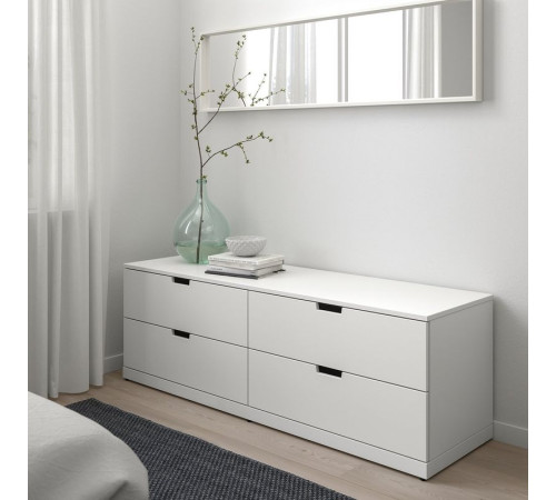 Комод, 4 ящика, белый NORDLI 492.394.96