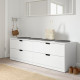 Комод, 4 ящика, белый NORDLI 492.394.96