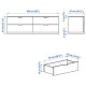 Комод, 4 ящика, белый NORDLI 492.394.96