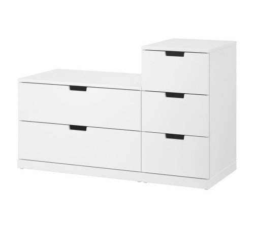 Komoda, 5 szuflad, biały NORDLI 492.480.33