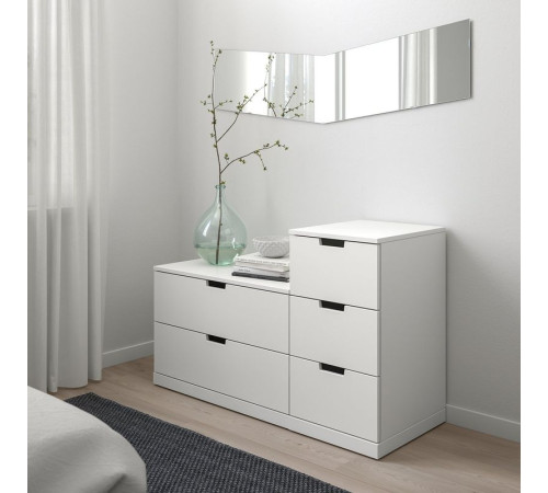 Komoda, 5 szuflad, biały NORDLI 492.480.33