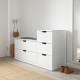 Komoda, 5 szuflad, biały NORDLI 492.480.33