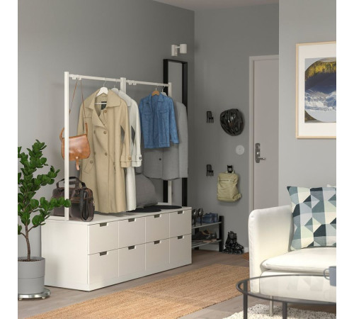 Komoda, 8 szuflad, biały NORDLI 492.952.08