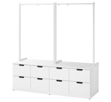 Komoda, 8 szuflad, biały NORDLI 492.952.08