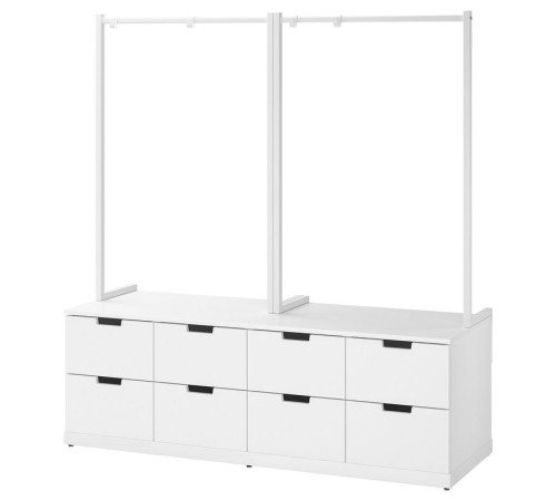 Komoda, 8 szuflad, biały NORDLI 492.952.08