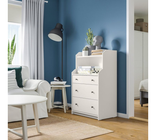 Komoda 3 szuflady z półką, biały HAUGA 505.815.29