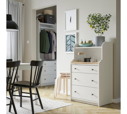 Komoda 3 szuflady z półką, biały HAUGA 505.815.29