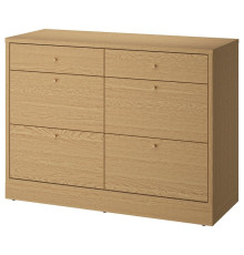 Комод, 6 ящиков, дубовый шпон TONSTAD 506.146.24