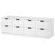 Комод, 8 ящиков, белый NORDLI 592.395.04