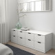 Комод, 8 ящиков, белый NORDLI 592.395.04