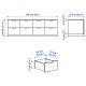 Комод, 8 ящиков, белый NORDLI 592.395.04