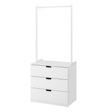 Комод, 3 ящика, белый NORDLI 592.952.17