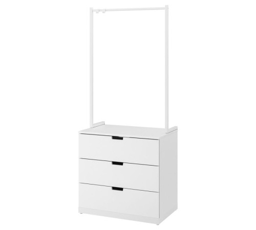 Komoda, 3 szuflady, biały NORDLI 592.952.17