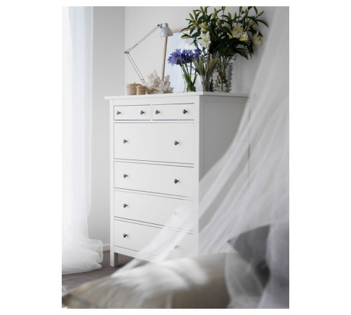 Komoda, 6 szuflad, biała bejca HEMNES 602.392.73