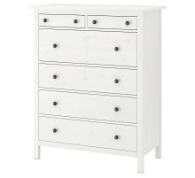Komoda, 6 szuflad, biała bejca HEMNES 602.392.73