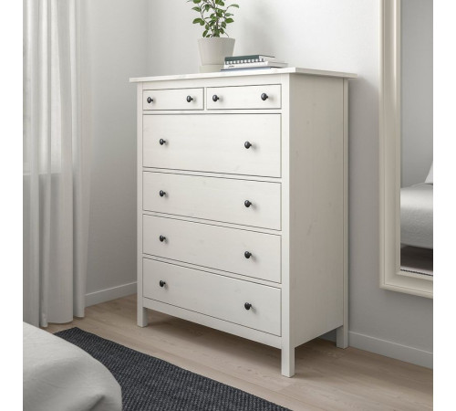 Komoda, 6 szuflad, biała bejca HEMNES 602.392.73
