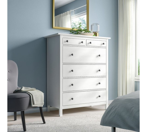 Komoda, 6 szuflad, biała bejca HEMNES 602.392.73
