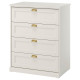 Комод, 4 ящика, кремовый, FÅGELFJÄLLET 606.116.39