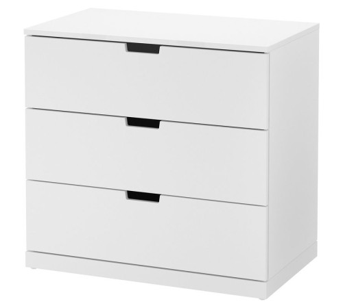 Komoda, 3 szuflady, biały NORDLI 692.394.95