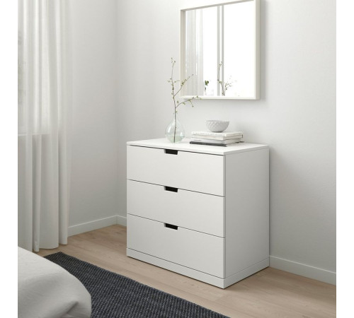 Komoda, 3 szuflady, biały NORDLI 692.394.95