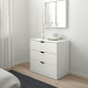 Komoda, 3 szuflady, biały NORDLI 692.394.95