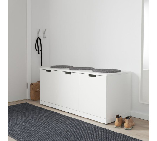 Komoda, 3 szuflady, biały NORDLI 692.765.67