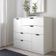 Komoda, 6 szuflad, biały NORDLI 692.766.33