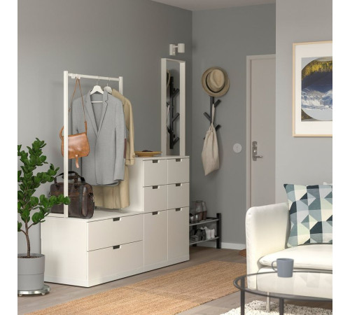 Komoda, 8 szuflad, biały NORDLI 692.953.49