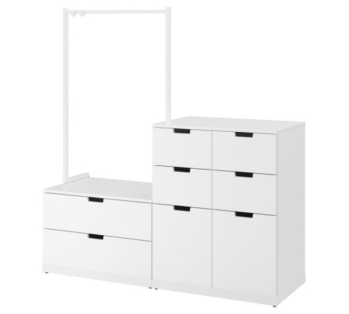 Komoda, 8 szuflad, biały NORDLI 692.953.49