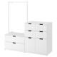 Komoda, 8 szuflad, biały NORDLI 692.953.49