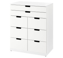 Komoda, 8 szuflad, biały NORDLI 693.368.87