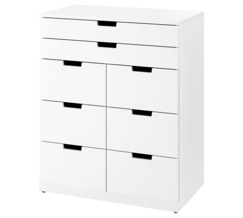 Komoda, 8 szuflad, biały NORDLI 693.368.87