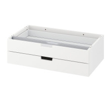 Komoda modułowa/2 szuflady, biały NORDLI 704.716.19