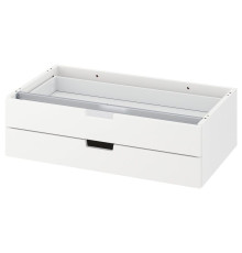 Komoda modułowa/2 szuflady, biały NORDLI 704.716.19