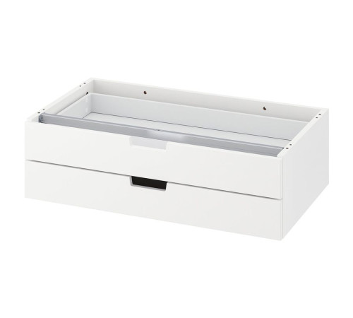 Komoda modułowa/2 szuflady, biały NORDLI 704.716.19